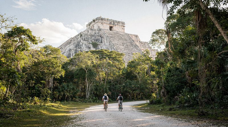 Cobá: the jungle Maya ruins you explore by bike